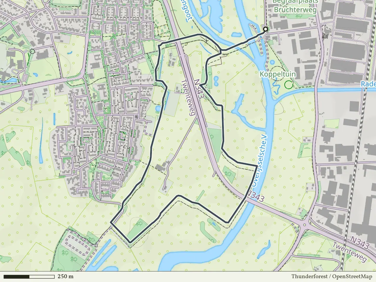 Oranje route vanaf De Koppel, Hardenberg