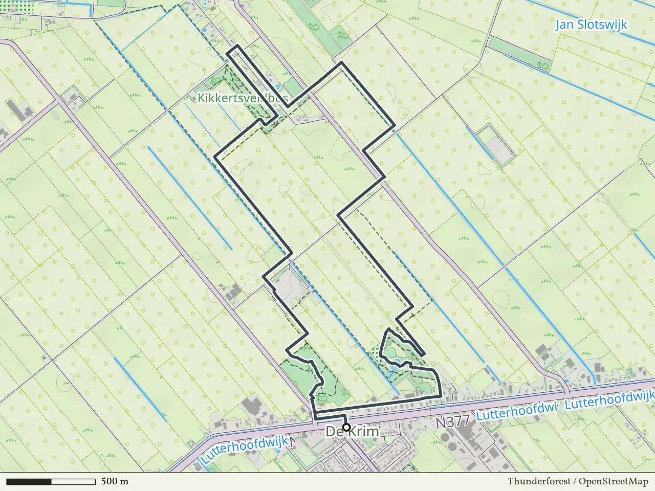 Gele route vanaf De Krim, Hardenberg Oost