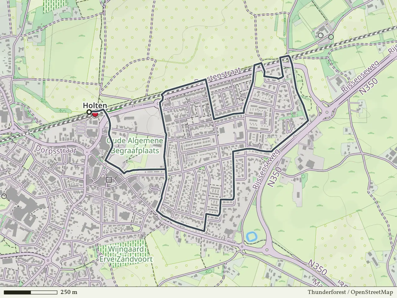 Oranje route vanaf Holten, Rijssen/Holten