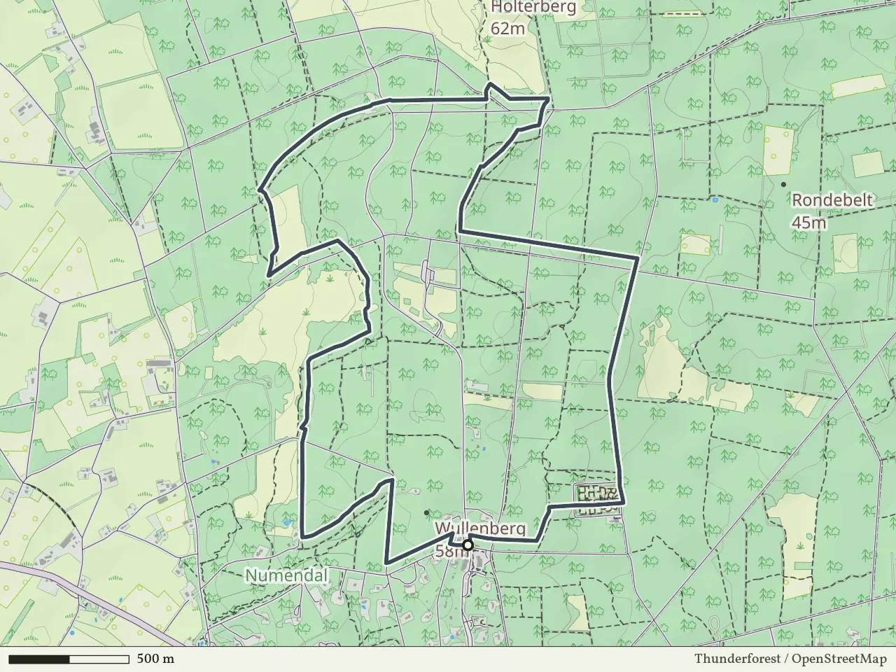Gele route vanaf Holterberg, Holten