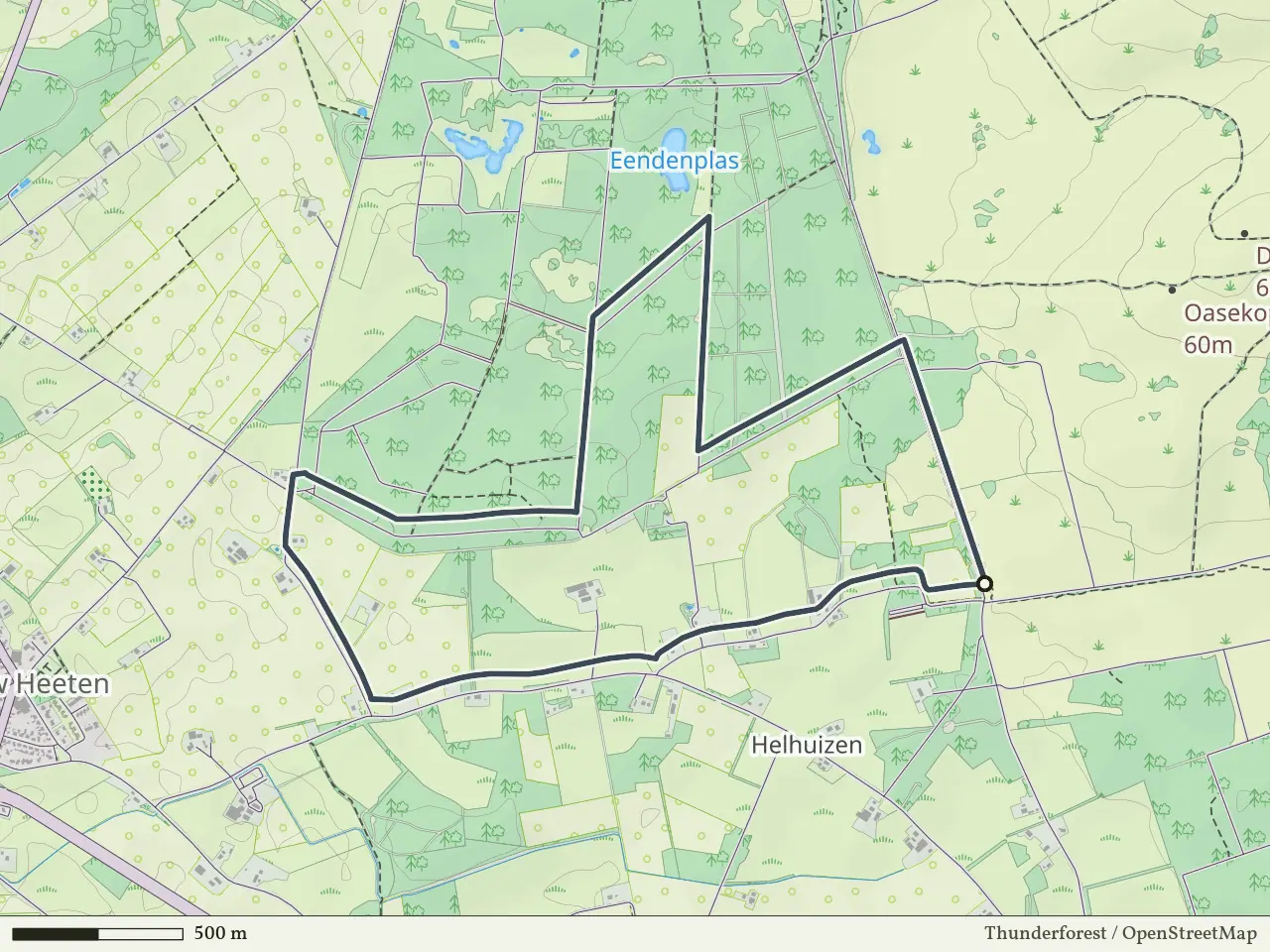 Blauwe route vanaf Helhuizen, Holten
