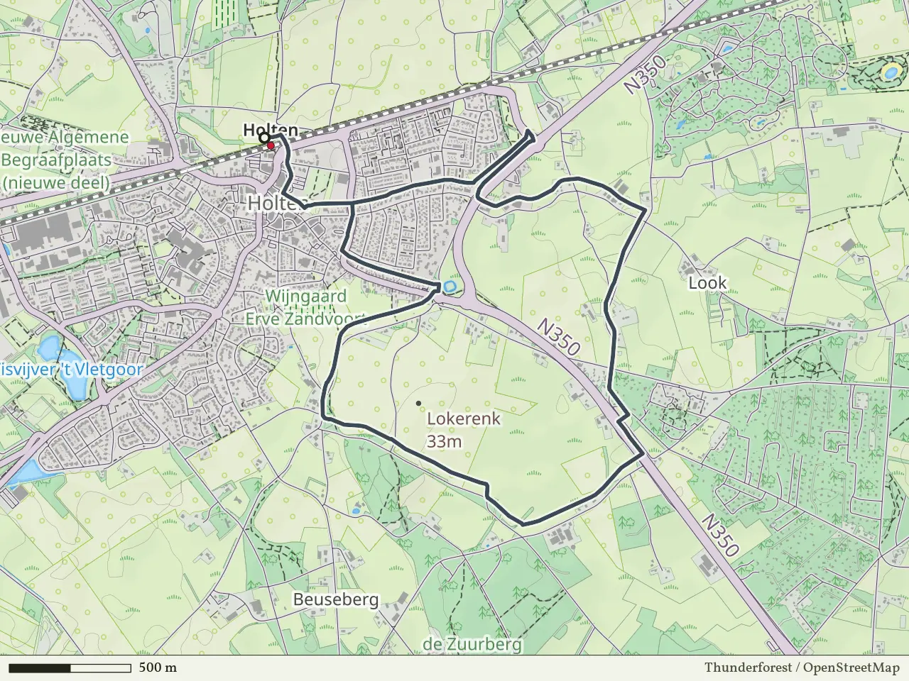 Groene route vanaf Holten, Rijssen/Holten