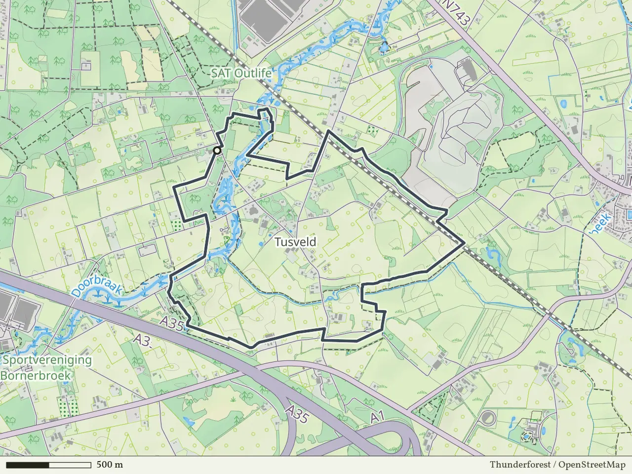 Oranje route vanaf Tusveld, Bornerbroek