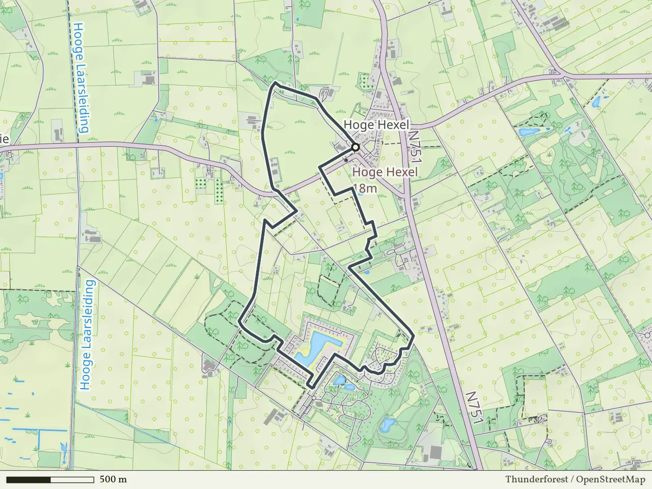 Gele route vanaf Hoge Hexel, Wierden