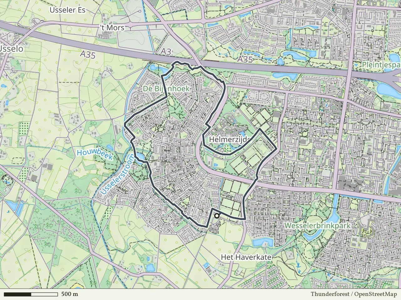 Rode route vanaf Helmerhoek, Boekelo