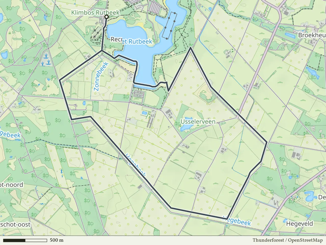 Blauwe route vanaf Het Rutbeek, Enschede