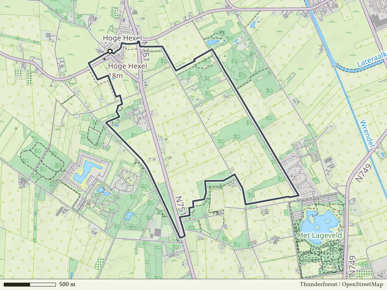 Groene route vanaf Hoge Hexel, Wierden