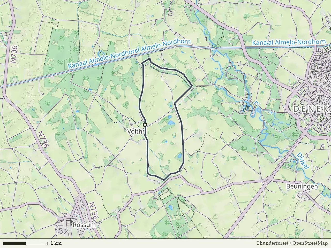 Oranje route vanaf Volthe, Rossum