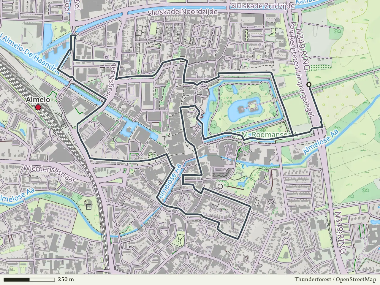 Oranje route vanaf Huize Almelo, Almelo