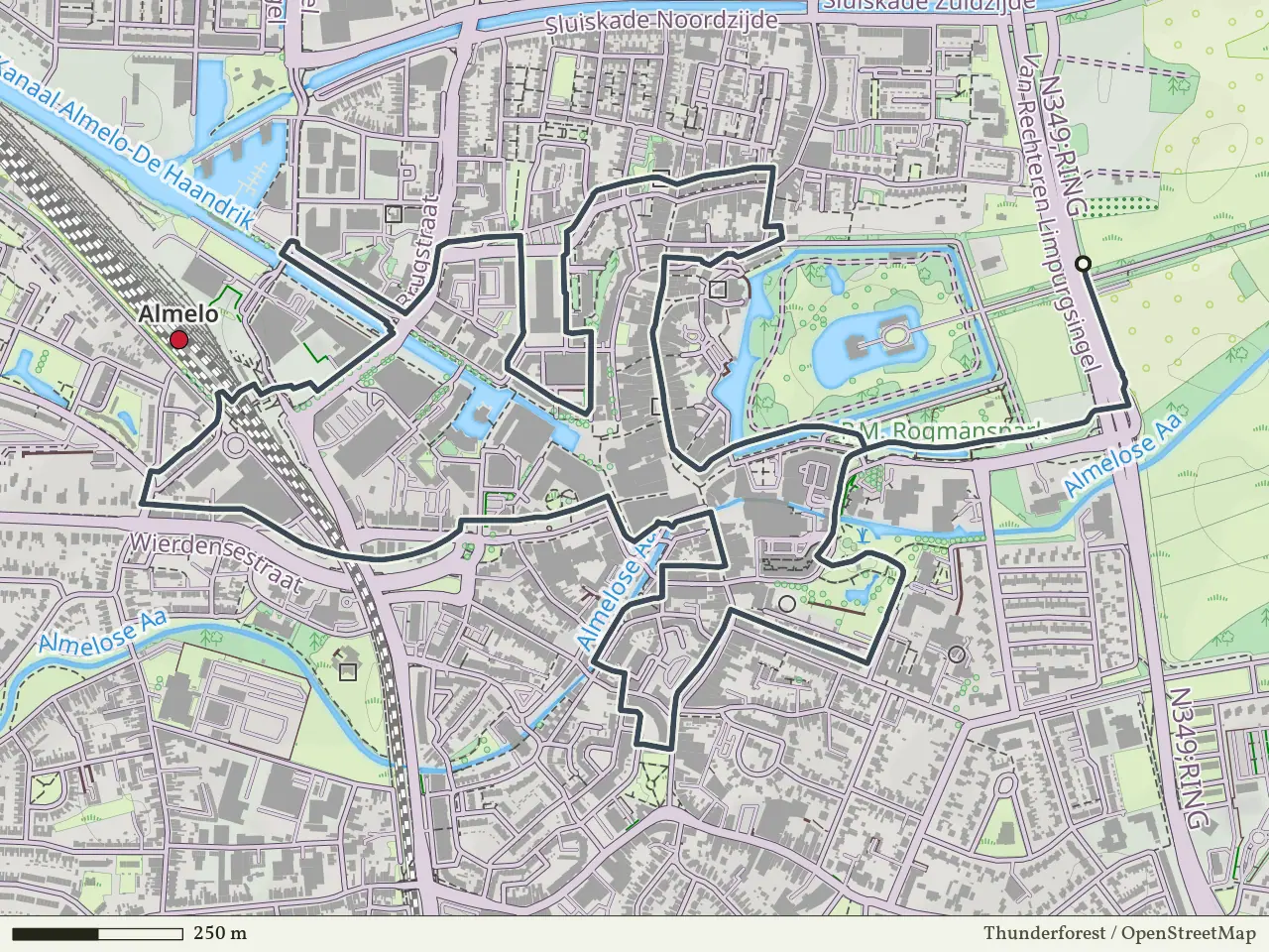 Paarse route vanaf Huize Almelo, Almelo