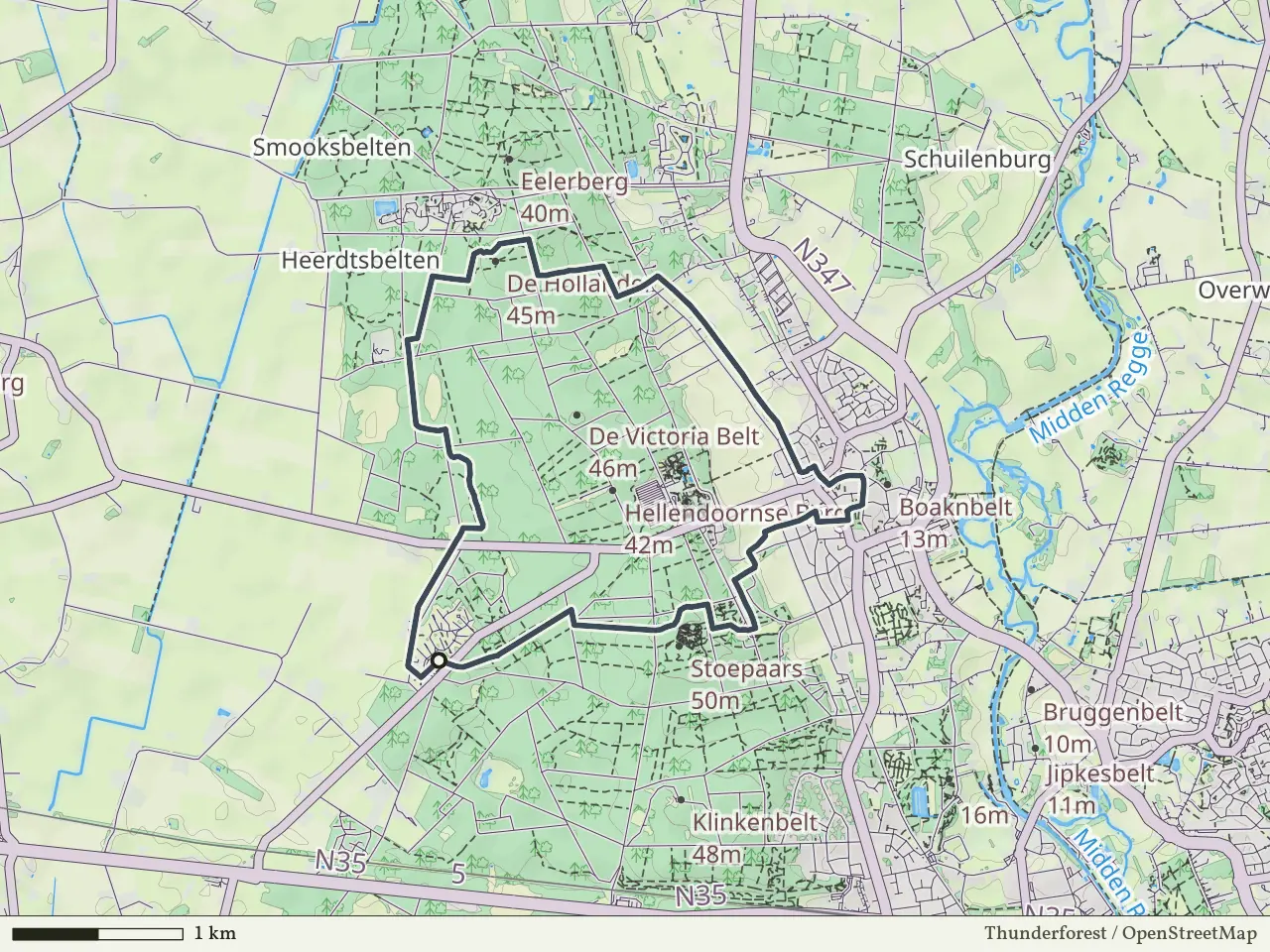 Oranje route vanaf Hellendoornse Berg, Haarle