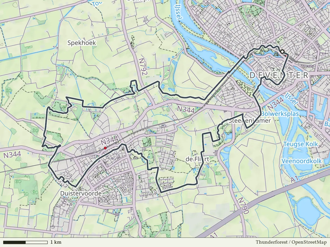 Gele route vanaf Deventer, Salland