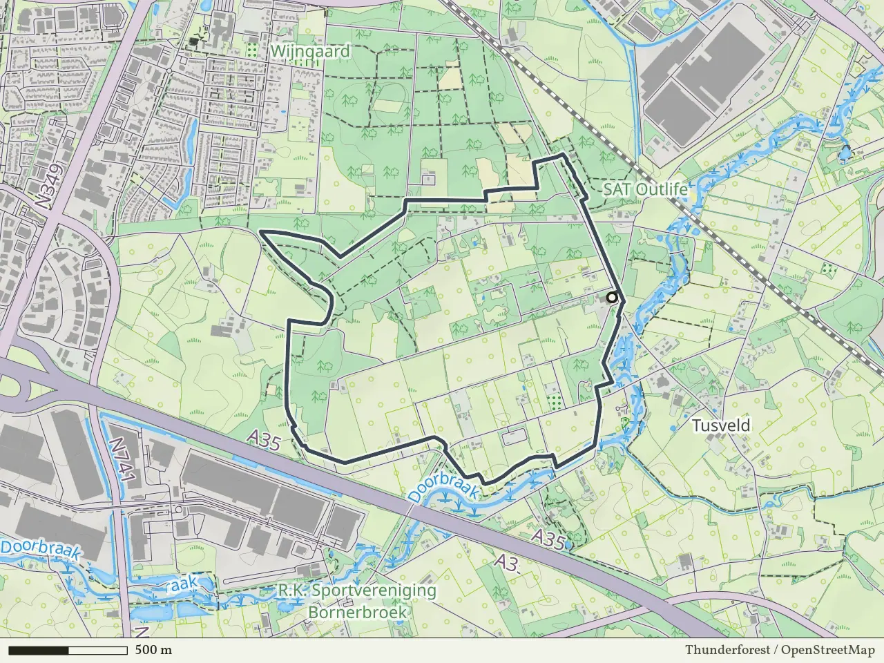 Groene route vanaf Tusveld, Bornerbroek