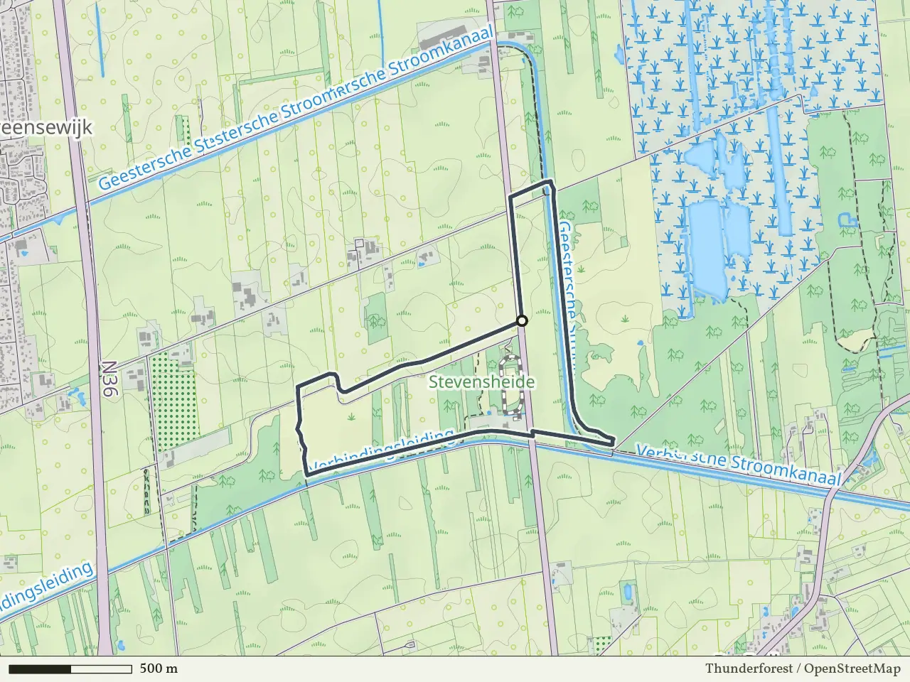 Oranje route vanaf Engbertsdijkvenen, Vriezenveen