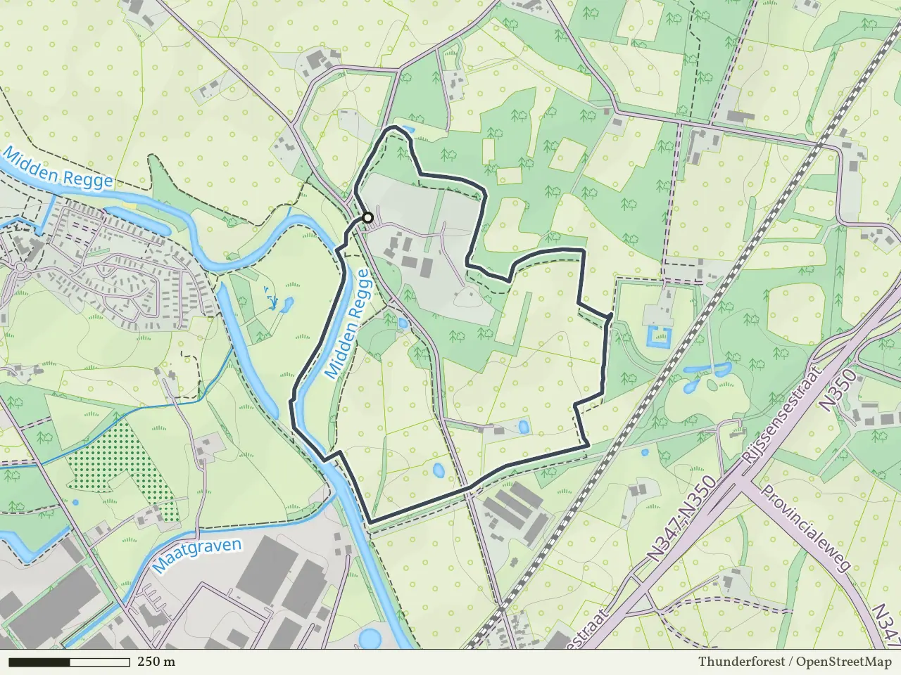 Rode route vanaf Grimberg, Notter