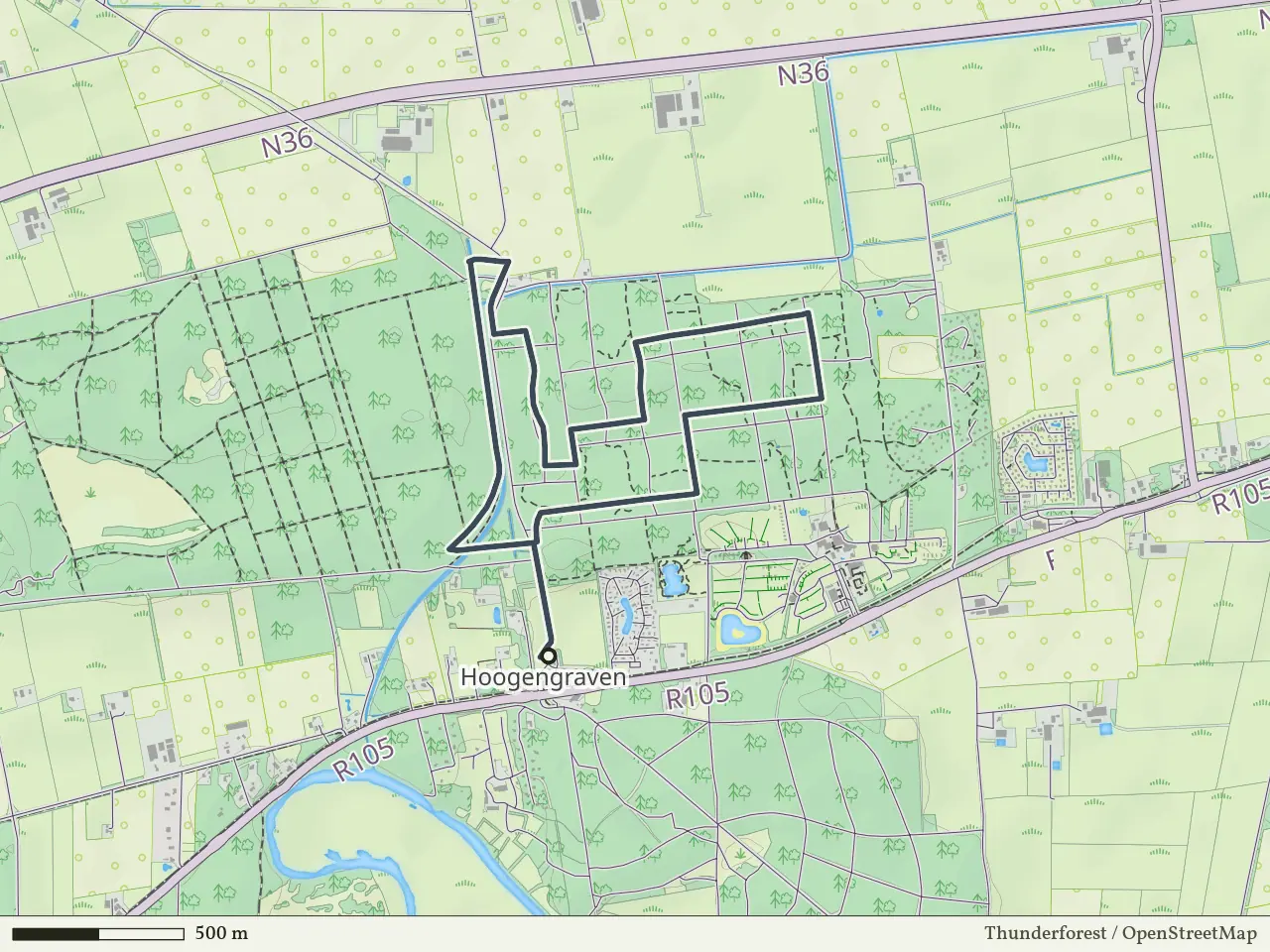 Oranje route vanaf Stegeren, Ommen
