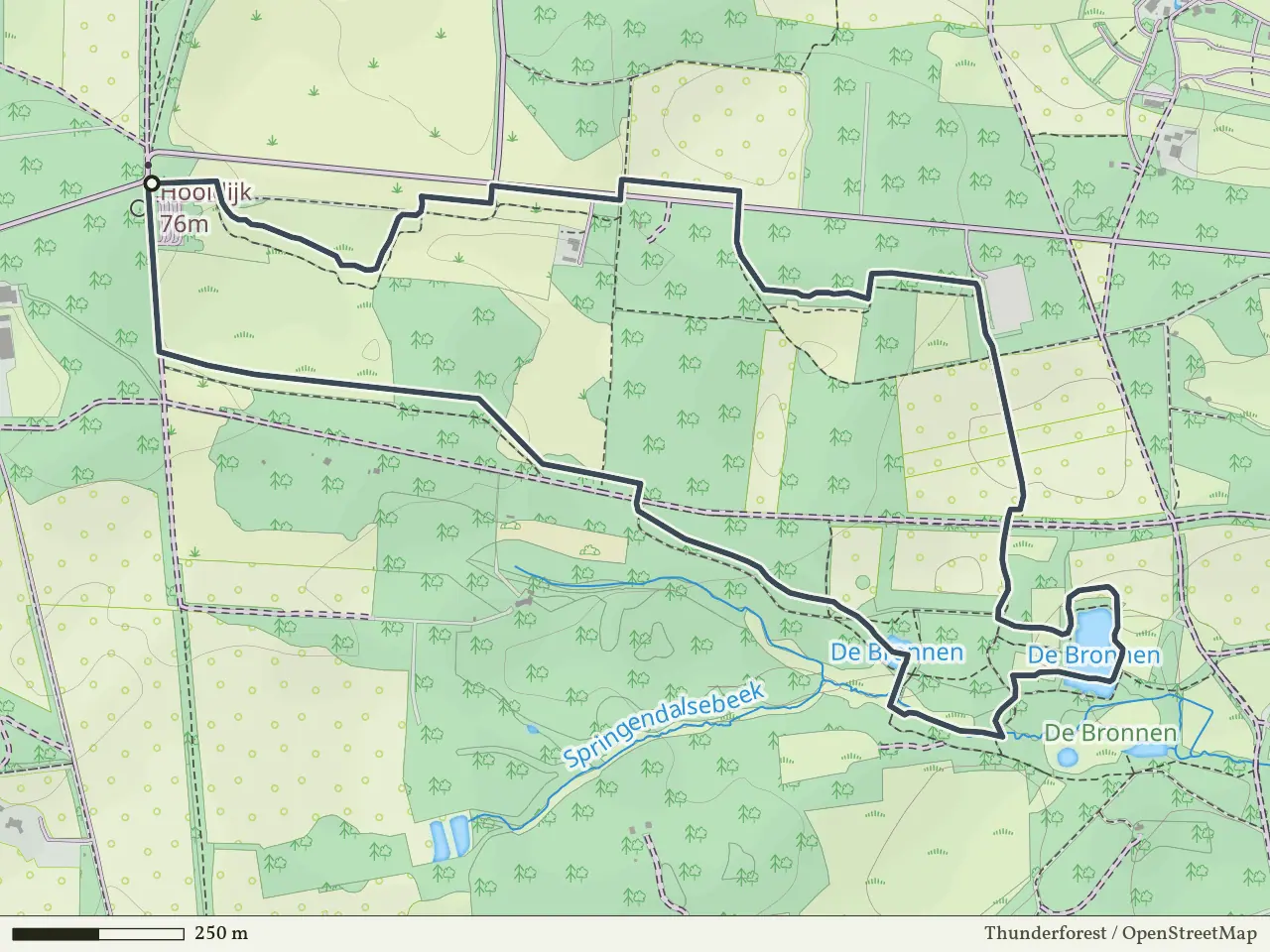 Groene route vanaf Brandtoren, Hezingen