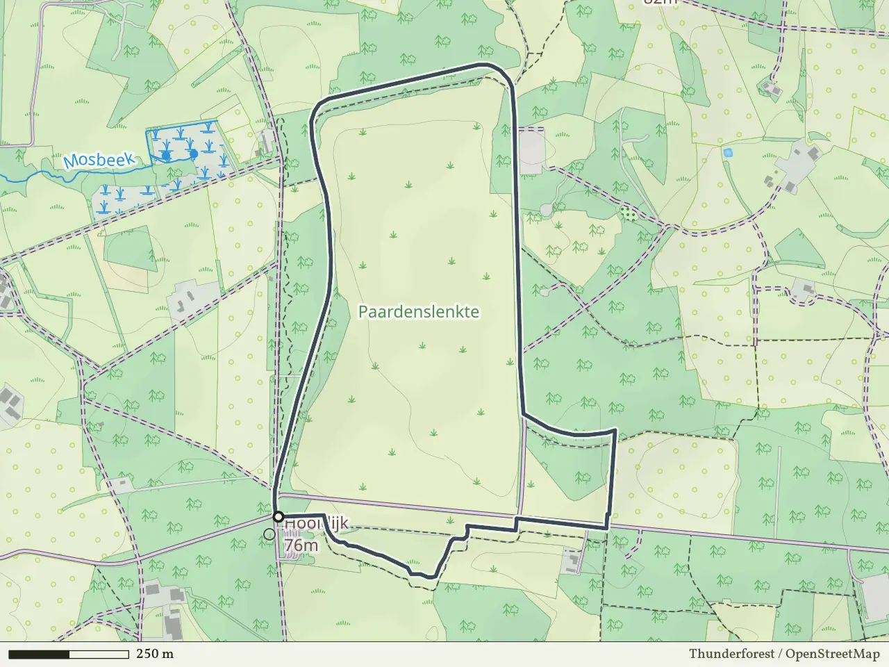 Oranje route vanaf Brandtoren, Hezingen