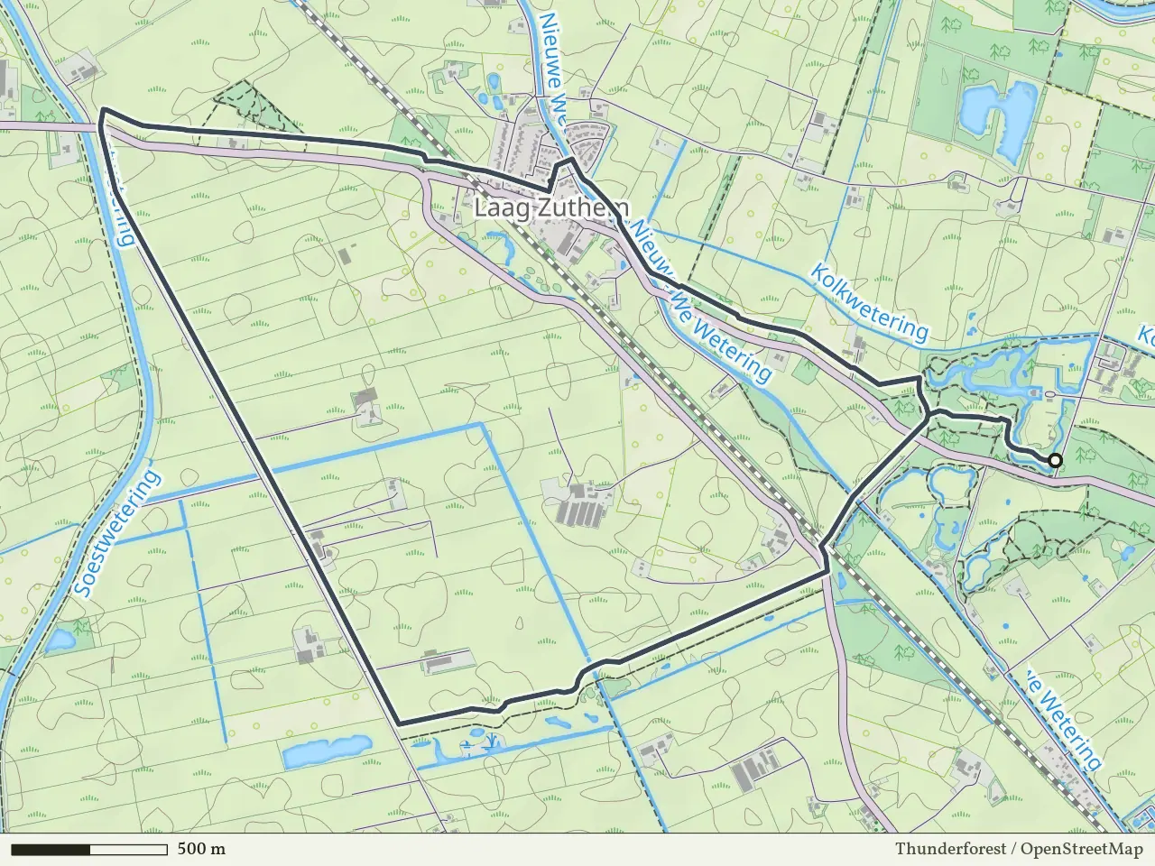 Oranje route vanaf Den Alerdinck/De Colckhof, Laag Zuthem