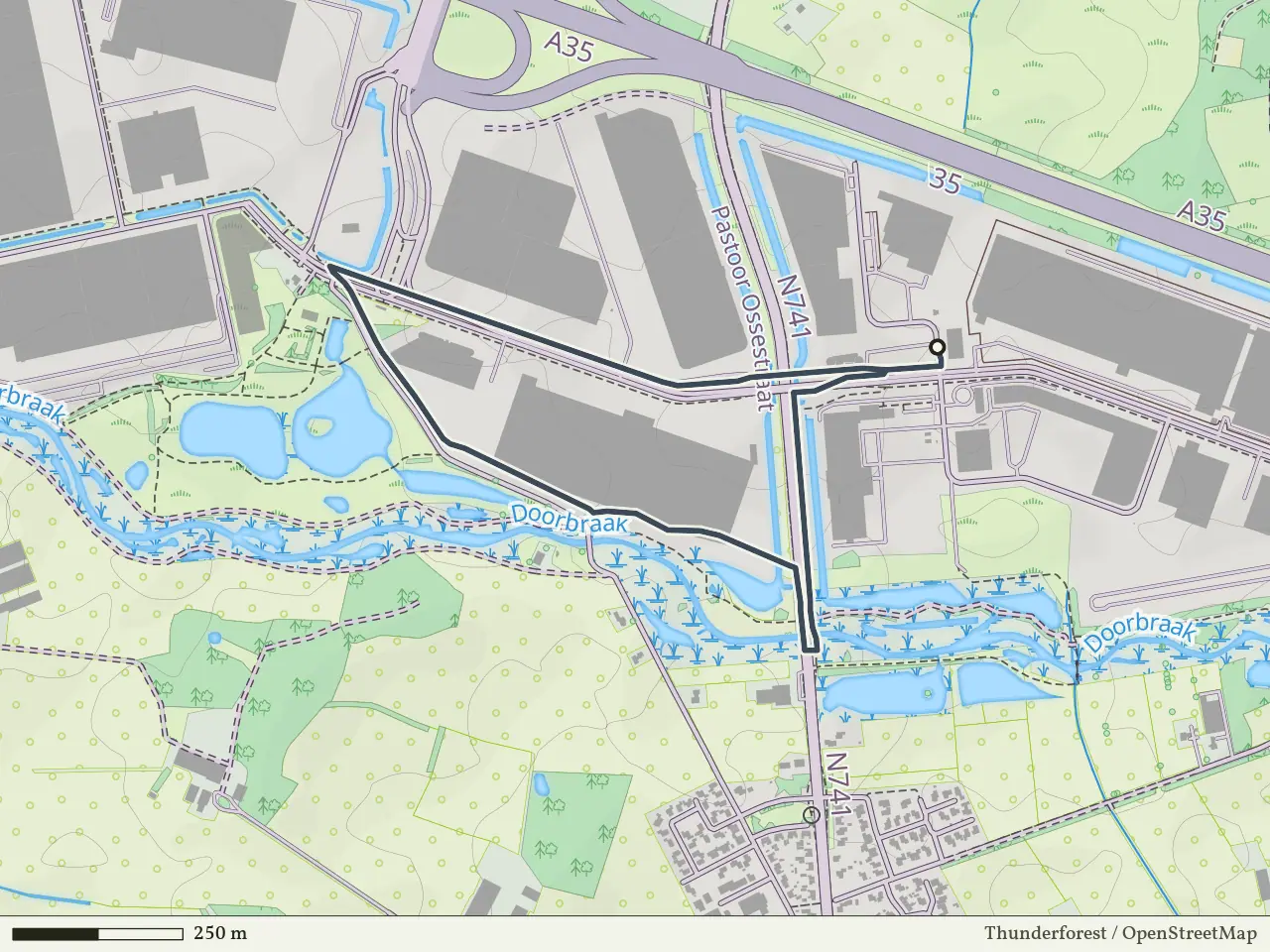 Paarse route vanaf Blusvaten, Almelo