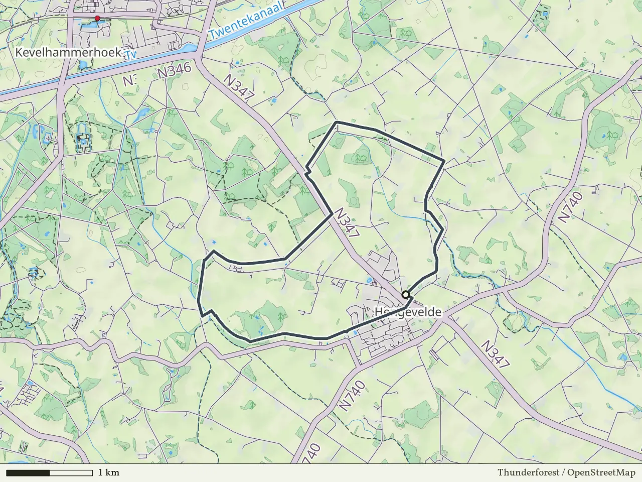 Groene route vanaf Hengevelde, Hof van Twente