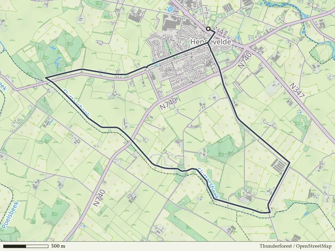 Oranje route vanaf Hengevelde, Hof van Twente