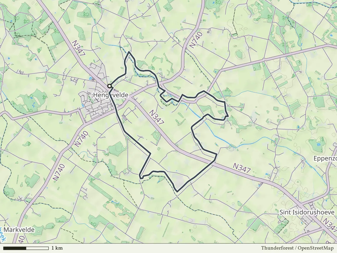 Paarse route vanaf Hengevelde, Hof van Twente