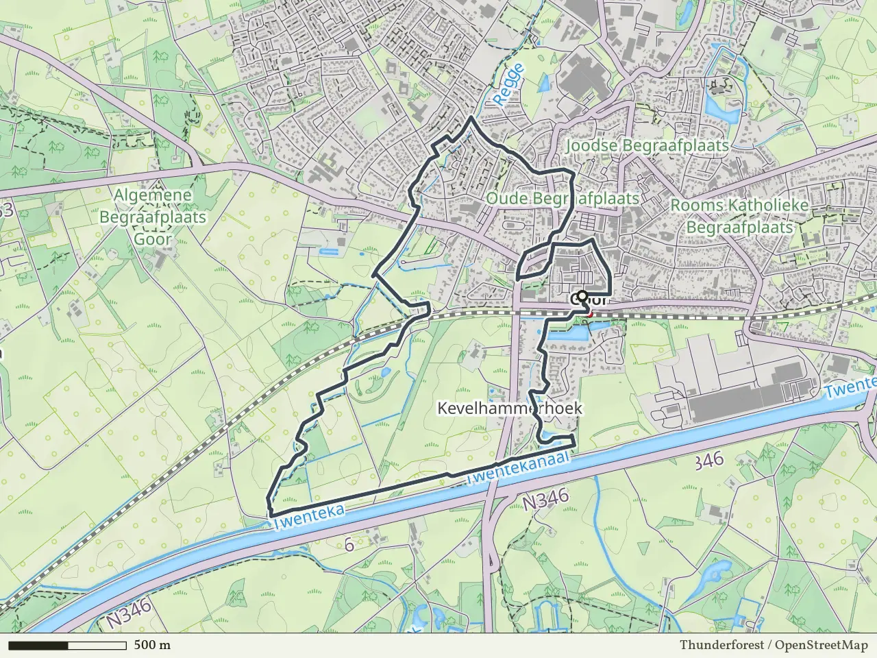 Oranje route vanaf Goor, Hof van Twente