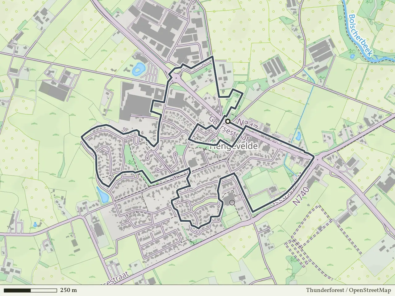 Gele route vanaf Hengevelde, Hof van Twente
