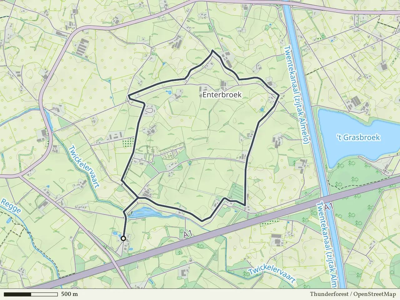 Groene route vanaf Enterbroek, Enter