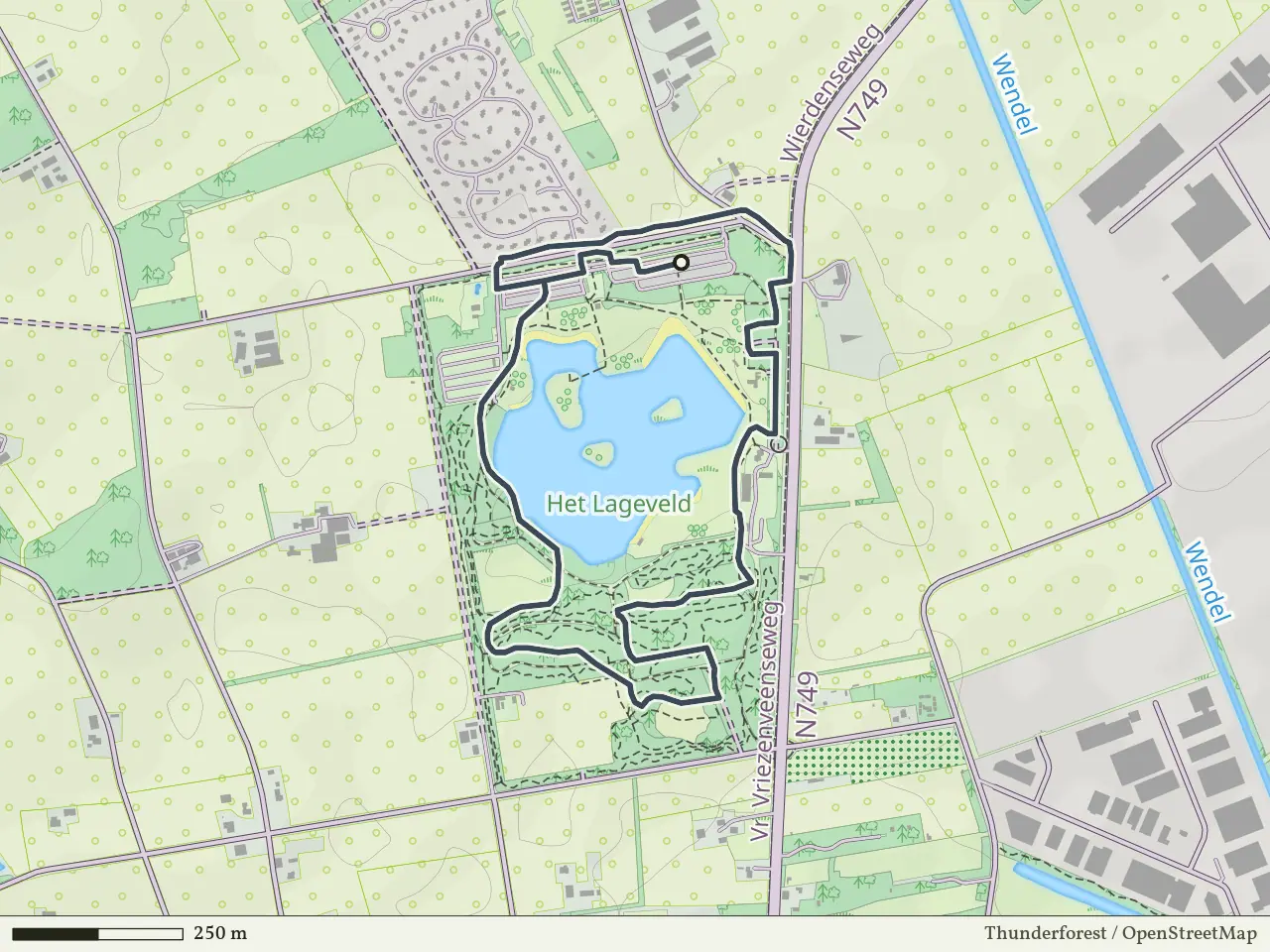 Gele route vanaf Het Lageveld, Wierden