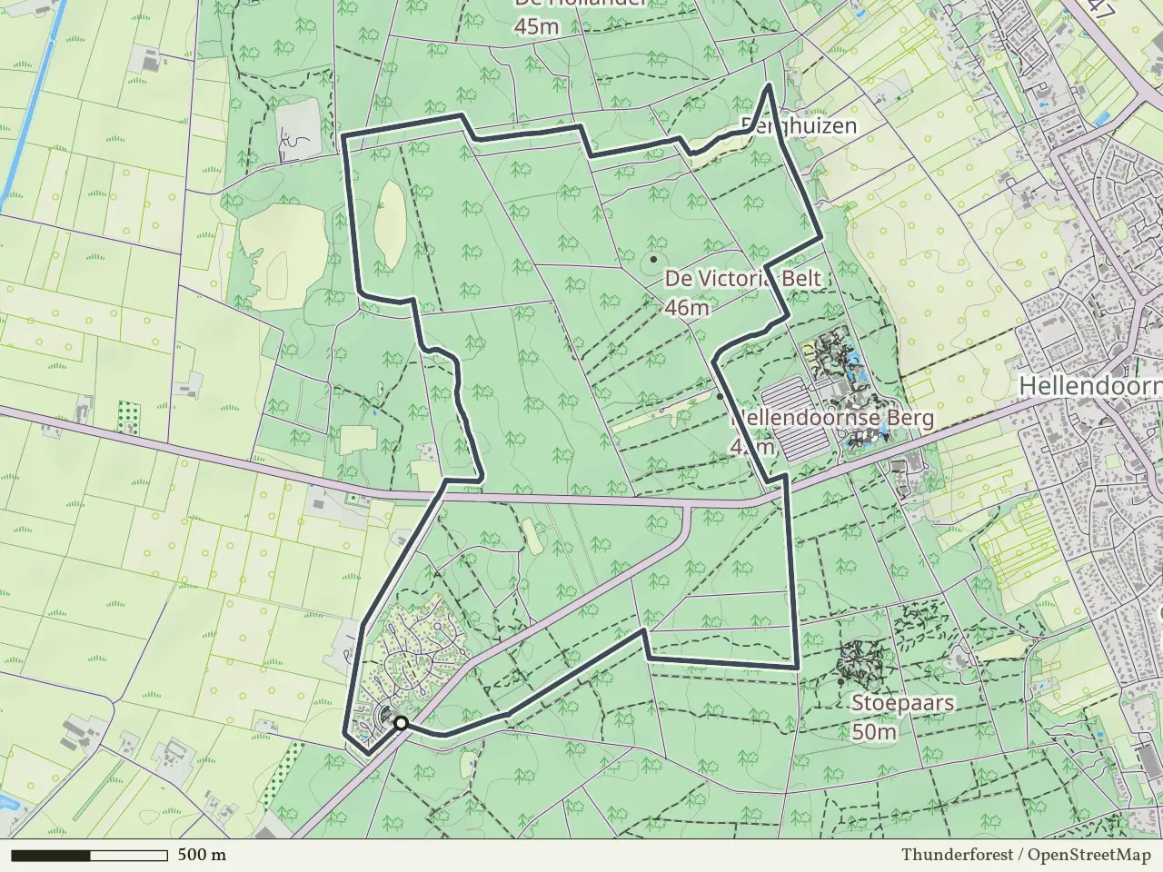 Groene route vanaf Hellendoornse Berg, Haarle