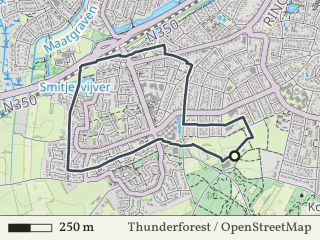 Rode route vanaf De Welle, Rijssen