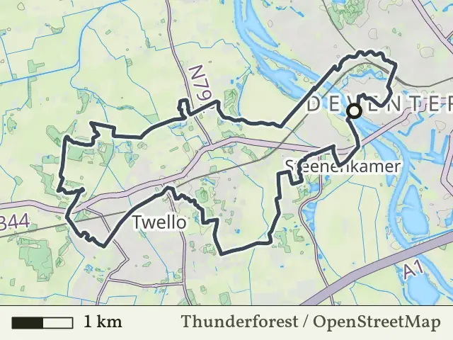 Gele route vanaf De Worp, Deventer