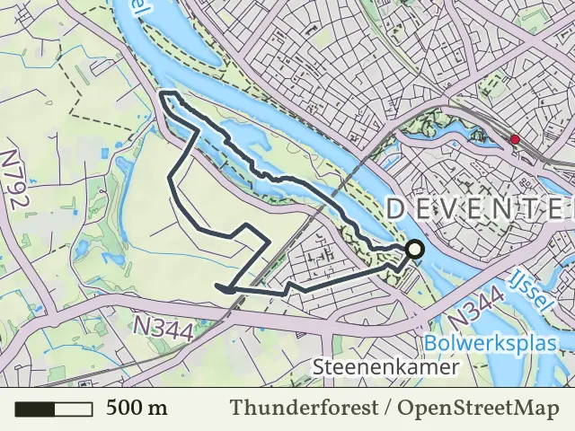 Groene route vanaf De Worp, Deventer