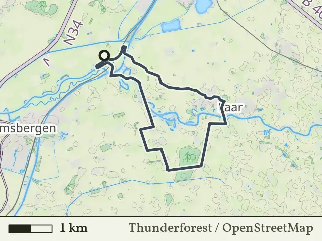 Gele route vanaf De Haandrik, Hardenberg Oost