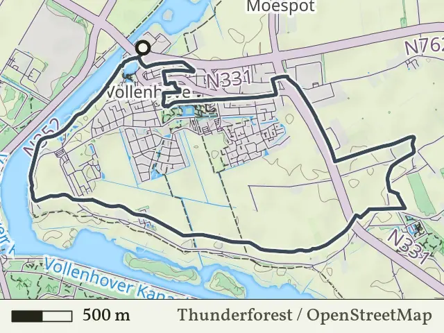 Rode route vanaf Vollenhove, Weerribben-Wieden