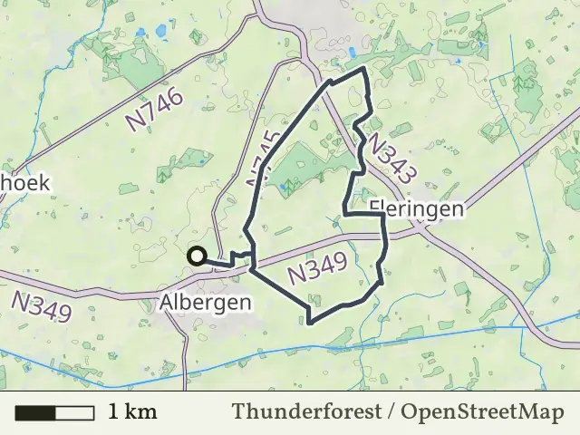 Rode route vanaf Albergen, Zenderen