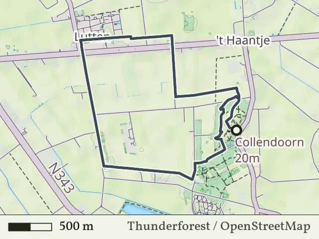Rode route vanaf Collendoorn, Hardenberg Oost