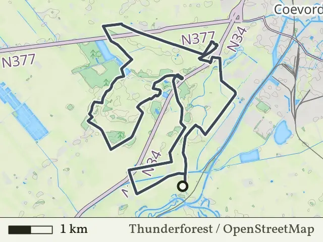 Blauwe route vanaf De Haandrik, Hardenberg Oost