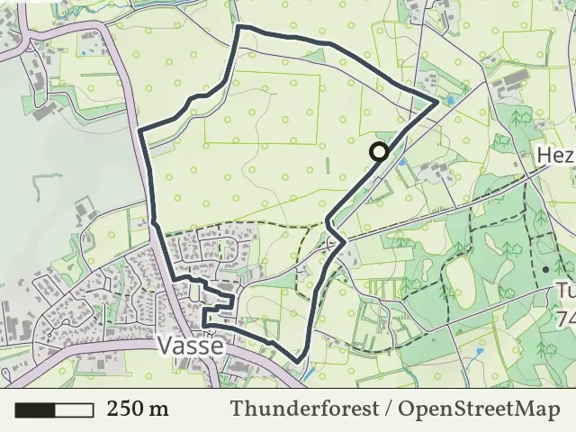 Paarse route vanaf Tutenberg, Vasse