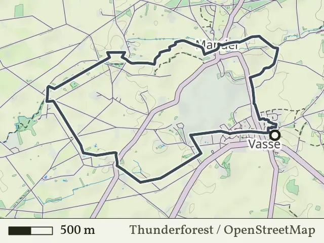 Groene route vanaf Vasse, Vasse