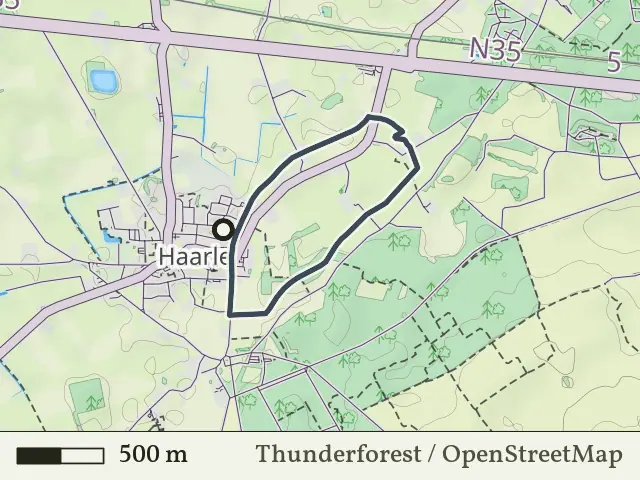 Rode route vanaf Haarle, Hellendoorn