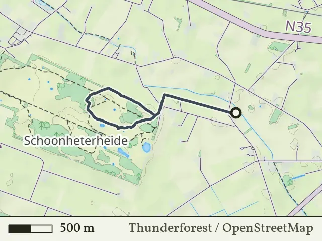 Blauwe route vanaf Haarlerveld, Haarle