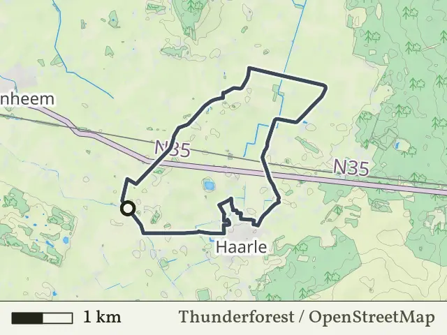 Gele route vanaf Haarlerveld, Haarle