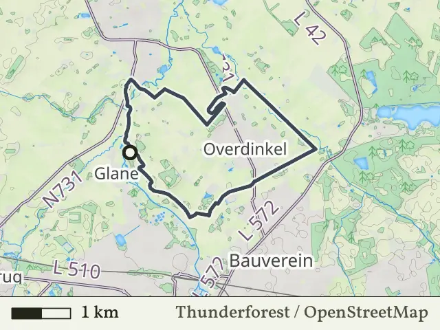 Rode route vanaf Glane, Losser