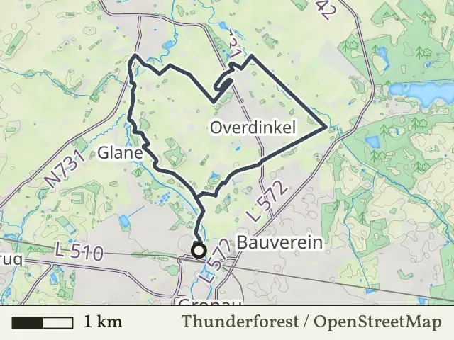 Rode route vanaf Gronau, Losser