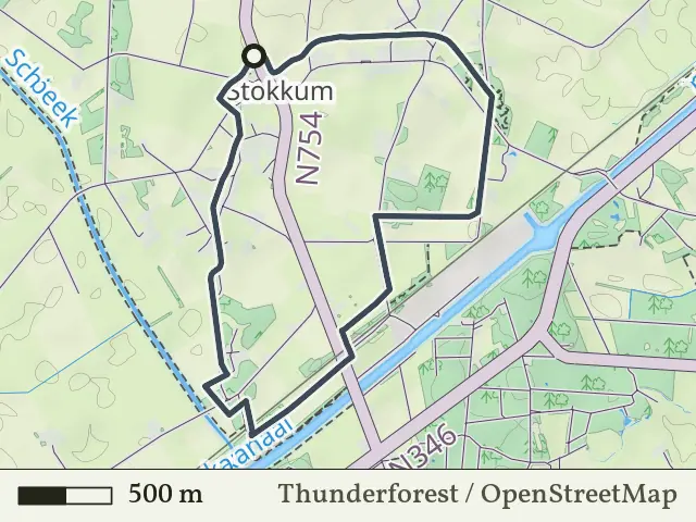 Rode route vanaf Stokkum, Markelo