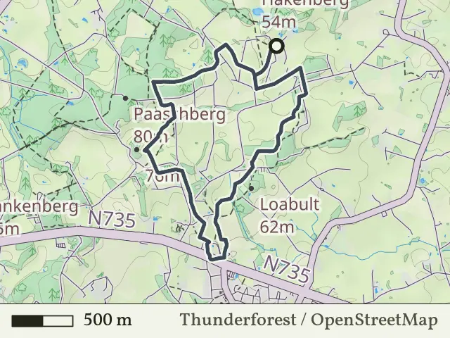 Gele route vanaf Hakenberg, De Lutte