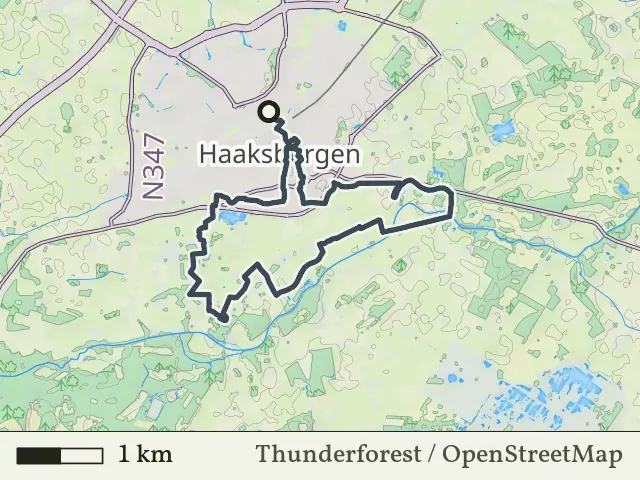 Rode route vanaf Haaksbergen, Haaksbergen
